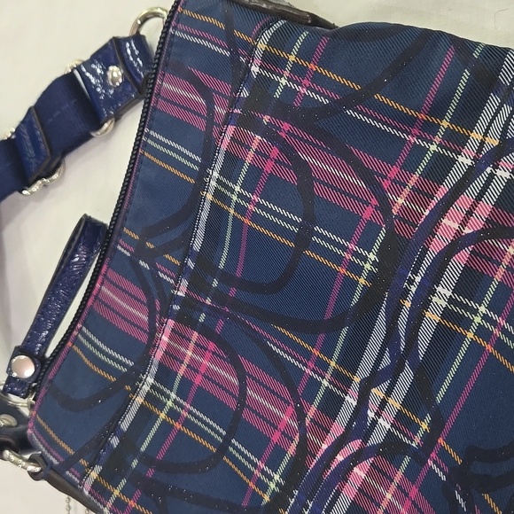 CoachTartan Poppy Plaid Sparkly Crossbody - Picture 4 of 7